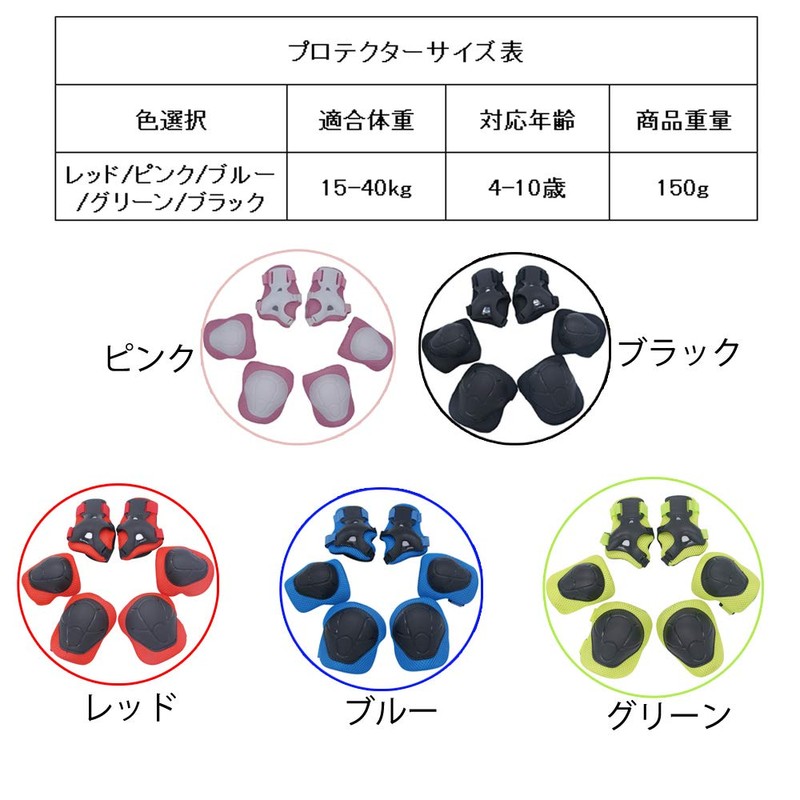 HelloGO Kids Protector Set Protectors - (Wrist, Elbow, Knee) 6
