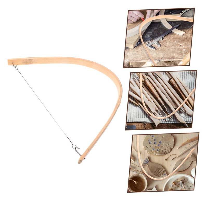 jojofuny Woodworking Coping Saw Bow Saw Hand Steel Bamboo Comfortable