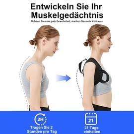 DAILIENFUS Innovative Back Straightener for Upright Posture, Posture Correction Back for Ergonomic No Adjustment Required, Men Women Back Support Belt (L)