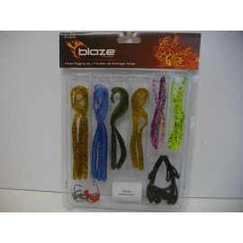 Blaze Fishing Gear Texas Rigging Kit that contains 30 pieces