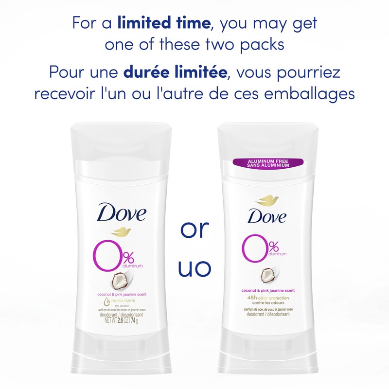 Dove Dove Aluminum Free Dodorant for Soft Underarms, for Soft
