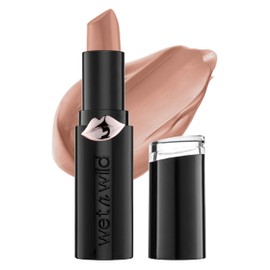 Wet n Wild Mega Last Matte Lip Color  Labial Mate de Larga Duración Tono Never Nude, Alta Pigmentación, Acabado Profesional, Vegano y Cruelty Free