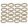 sourcing map Pack of 20 D Rings 10 mm Inner