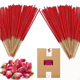 Vamotto 160 Pcs Incense Sticks-100% Pure Organic Natural Hand Rolled Free from Chemicals-for Church,Aroma Therapy,Relaxation,Incense For Air Purifier, Mind & Spirit (Rose)