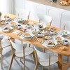 VEWEET 'Nikita' 30-Piece Dinner Set Ivory White Brown Lines Porcelain