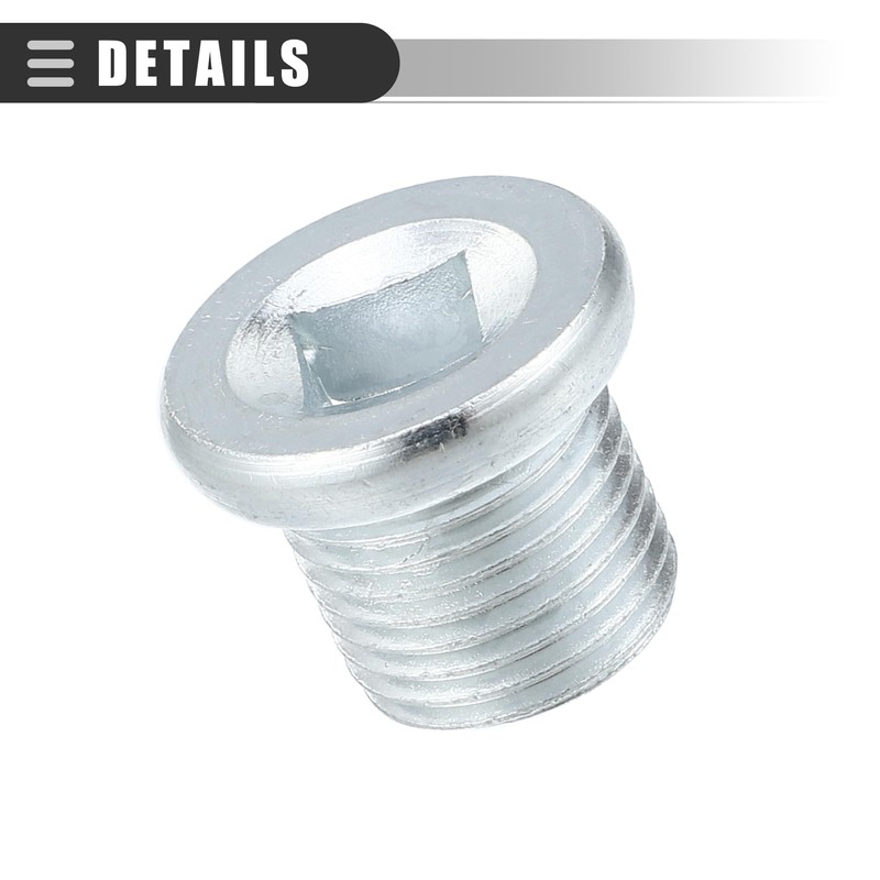 Motoforti Oil Drain Plug Screw,for Citroen C3 2003-2010, Silver Tone,