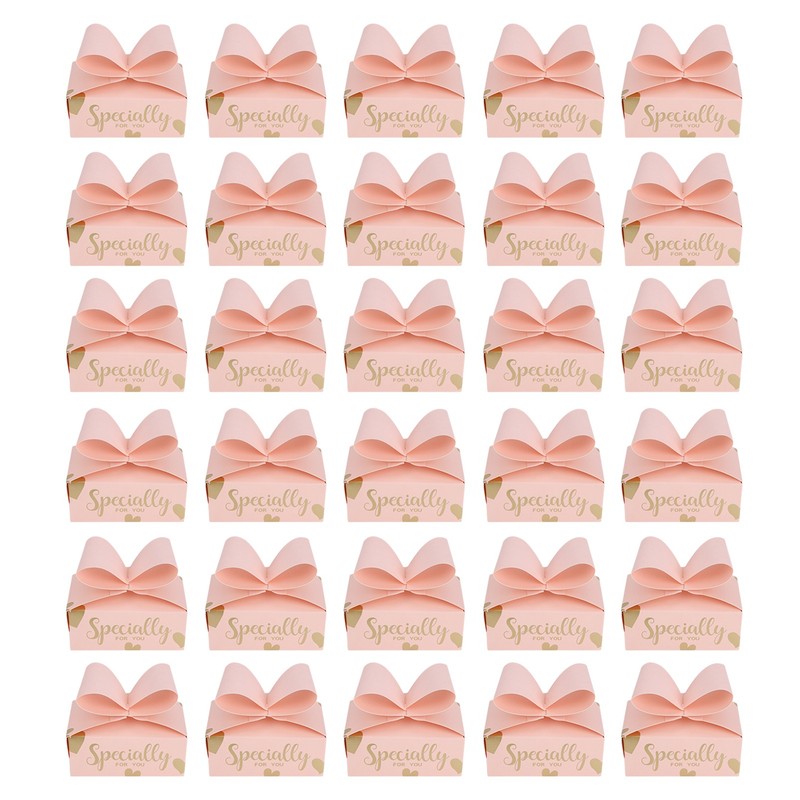 30PCS Bowknot Candy Boxes Gift Treat Boxes for Cookies Party