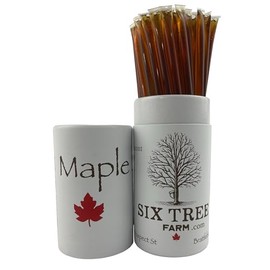 Six Tree Farm Maple Saplings, Pure State of Vermont Maple Syrup, Grade A Dark, Maple Sticks (50, Dark Robust)