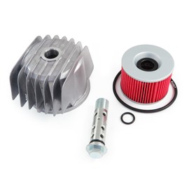 Reproduction Honda Oil Filter + Filter Cover + Oil Filter Bolt + O-Rings Kit - Fits Honda CB400F CB550 CB750 1969-1978