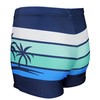 Aquarti Boys' Swimming Trunks Striped with Surfer Motif - 152