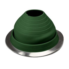 Fasteners Plus #4 Round EPDM Metal Roof Pipe Flashing Boot - Fits 3" - 6-1/4" Pipe OD - Dark Green (Made in USA)