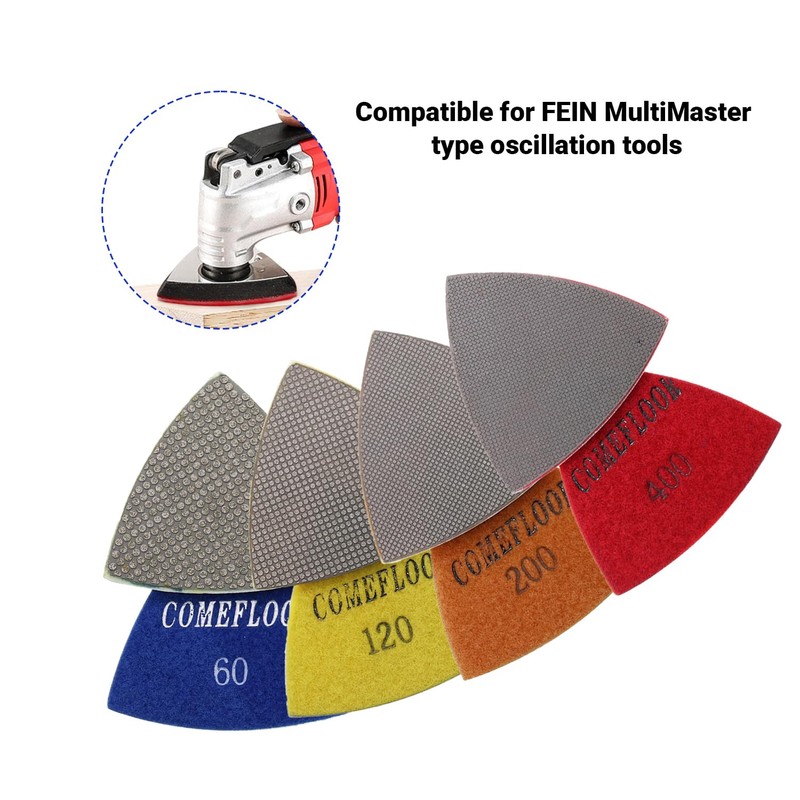 Triangular Diamond Polishing Pads for Corner Edge, Electroplated Sanding Pads