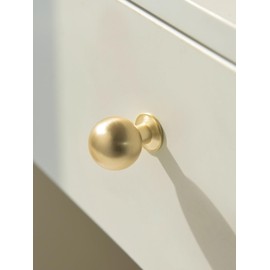 BEILEIOU Brushed Gold Cabinet Knobs Classic Vintage Retro Drawer Knobs Kitchen Cupboard Bathroom Dresser Cabinet Hardware Handles Zinc Alloy (2, Brushed Gold, Knob)