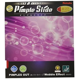 Nittaku NR-8568 Table Tennis Rubber Pimple Slide, Soft Surface, Changeable Type, Red, Medium