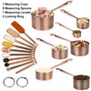Nstezrne Copper Measuring Cups and Spoons Set 17 for Dry