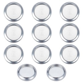 BENECREAT Pack of 11 Binding Discs Made of Aluminium Alloy, Flat Round Expander Discs with Loose Leaf for Discbound Notebooks and Artwork, Platinum