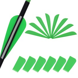 KURUGEILI 60PK 4 inch Plastic Arrow Fletching Arrow Vane TPU Fletchings for DIY Arrow Archery Bow