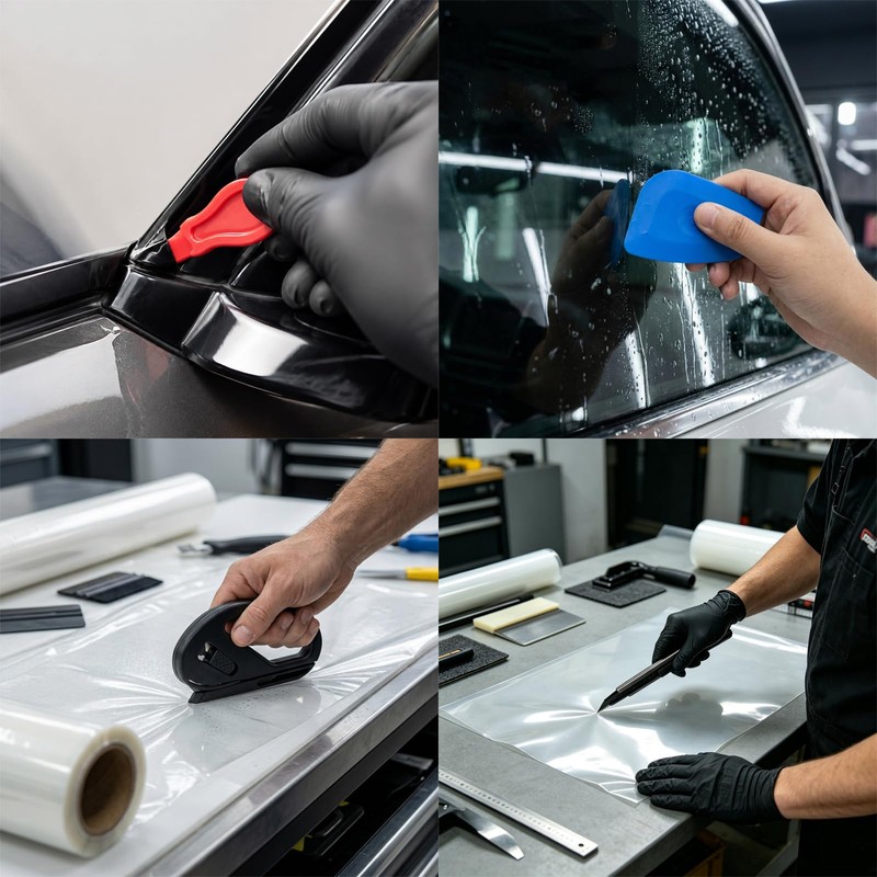 51Pcs Car Window Tint Kit, Complete Window Tint Tools for