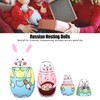 Wooden Russian Nesting Dolls Rabbit Shape Wood Nesting Dolls for