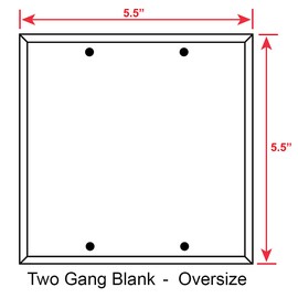 Art Plates - Two Gang Blank OVERSIZED Switch Plate - OVER SIZE Switch Plate Cover - Car Service - (Made in USA)