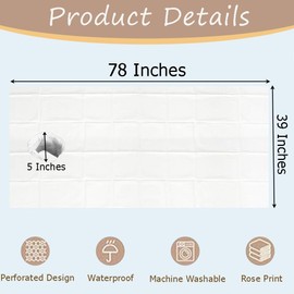 Ouliget Massage Table Sheets with Hole,Wipeable Soft Spa Bed Cover,Rose Printing Massage Tables Rest Cover for Spa Beauty Salon Hotels,39 x 78 Inches (White 2)