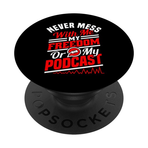 Podcast Mic True Crime Podcasting Headphone Podcaster PopSockets Standard PopGrip