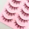Kagonekodo False Eyelashes (Transparent Axis n-FXL67-BL 5 Pairs Black, Natural