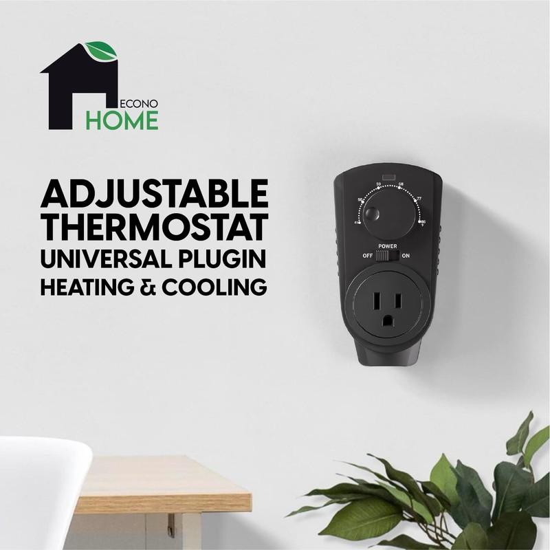EconoHome Termostato ajustable, termostato universal de calefacción y refrigeración, compatible