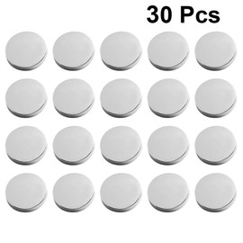 Supvox 30Pcs Flache Metallknöpfe Mantelknöpfe Jacke Knopf Hose Hemd Mantel Anzug Schnalle Knöpfe Nähen Knöpfe Silber 20Mm