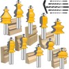TAIWAIN 1/2 Inch Shank Router Bit 10PCS Picture Frame Molding