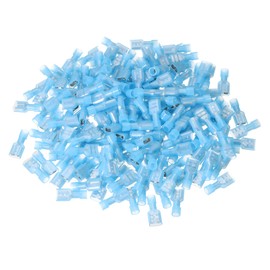 QUARKZMAN Pack of 500 Female Blade Receptacles, 16-14 AWG Nylon Quick Connector Cable Connector Crimp Terminal Insulated for Car Boat, Blue