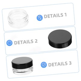 Baluue 20pcs Cosmetic Cream Jars Transparent Sample Containers with Tight Sealing for Lotion Gel and Ointment Storage for Skincare Organization and Travel