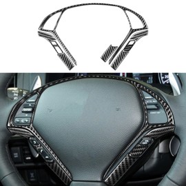 ​NVCNX Real Premium Carbon Fiber Car Dash Panel Cover Interior Trim Kit Compatible with Infiniti G35 2007-08, for G37 2008-13, for G25 2011-12, for Q60 14-15 Accessories Black 8PCs