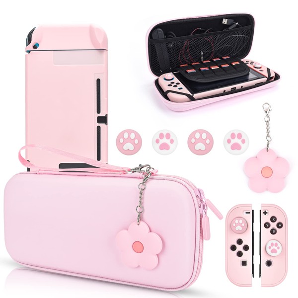 DLseego Pink Switch Case Set Carrying Case with 10 Slots