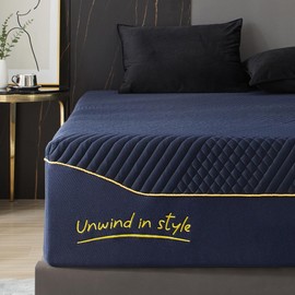 SDHYL Memory Foam Mattress Queen, 12 Inch Mattress in A Box, Medium Firm with Removable Washble Cover, Green Tea Gel Memory Foam Mattress, Fiberglass Free, Pressure Relief, 120 Nights Risk-Free Trial