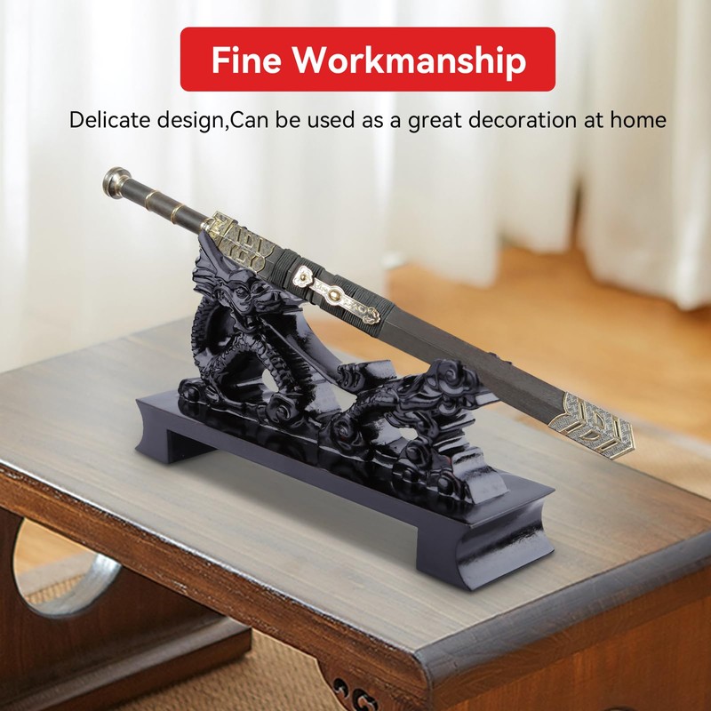 HERCHR Sword Stand Katana Stand, Black Wood Sword Katana Wall