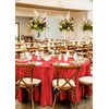 REWOMC 12 Pack 120 Inch Round Tablecloth, Red Satin Fabric