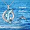TOUPOP Dolphin Gifts for Women 925 Sterling Silver Dolphin Pendant