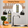 2Pcs Black Plastic Bag Holder,Hanging Garbage Bag Mesh Storage Bag