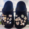 Bling Shoe Charms Chain 18 Pcs Cute Enamel Rhinestone Shoe