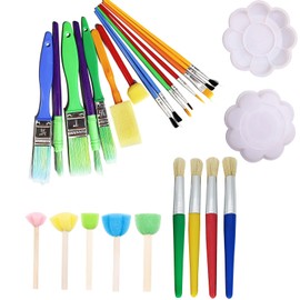 Children's Brushes, 26 Piece Watercolour Set for Ages 3 and Above, Painting Children with Safety and Fun, DIY Art Projects and Early Education