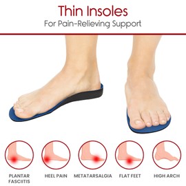 Envelop Plantillas finas para hombres y mujeres – Plantillas de soporte de arco alto para pies planos y alivio de la fascitis plantar – Inserto ortopédico para fascitis plantar, metatarsalgia, espolón de talón y dolor de pies