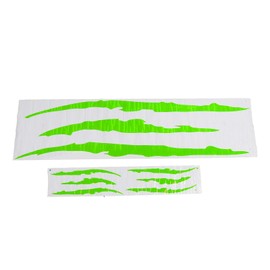 2Pcs Car Hood Cover Sticker Claw Mark Style Universal Engine Bonnet Decal for Vehicle Green