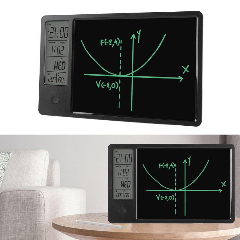 9.5 Inches Desktop Calendar with Clock Date Display, Electronic LCD