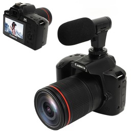 4K 64MP Digital Camera with Fill Light & Mic, WiFi 3in Screen 16X Digital Zoom Vlogging Camera, Anti Shake, 120° Wide Angle, Night Vision 62mm Macro Lens for Fast Capture