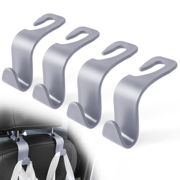 LivTee Car Seat Headrest Hook, Car Headrest Hidden Hook, 4