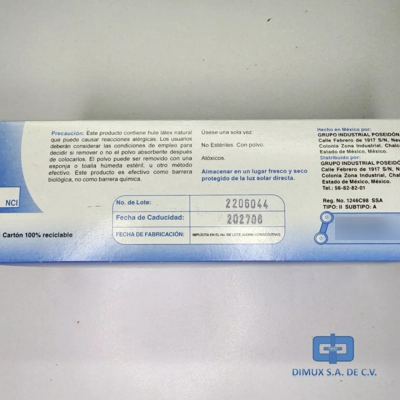 Protec Guante De Latex Dl Talla M C/100 Pack De