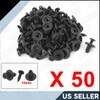 sourcing map 50pcs 6mm Plastic Push Type Rivet Bumper Pin