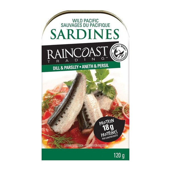 Raincoast Wild Pacific Sardines Dill & Parsley 120g