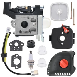 NIMTEK SRM 225 Carburetor with Air Filter Cover Cleaner Case Tune Up Kit for Echo SRM-225 GT225 PAS225 PE225 SHC225 PPF225 GT225 Trimmer Weedeater Replace A021001692 RB-K93